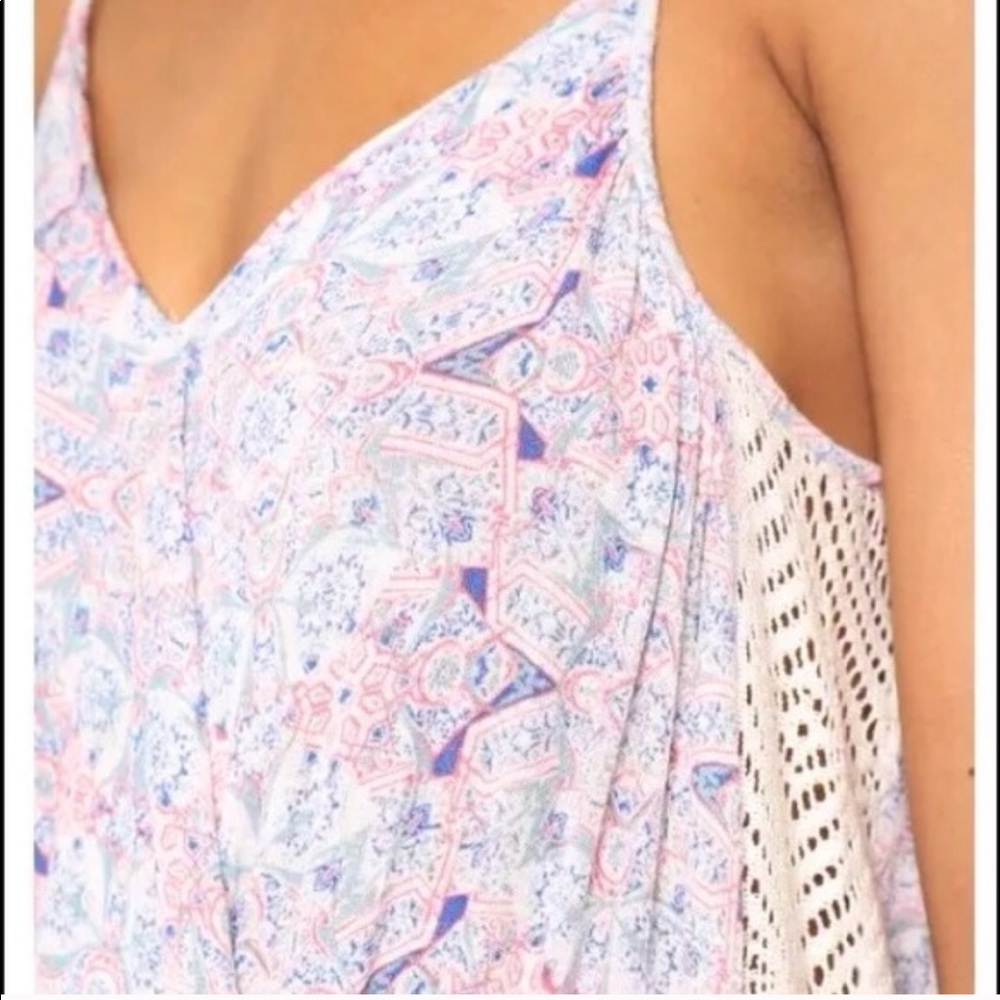 NWT FREE PEOPLE PASTEL FLORAL TOP - Picture 7 of 7